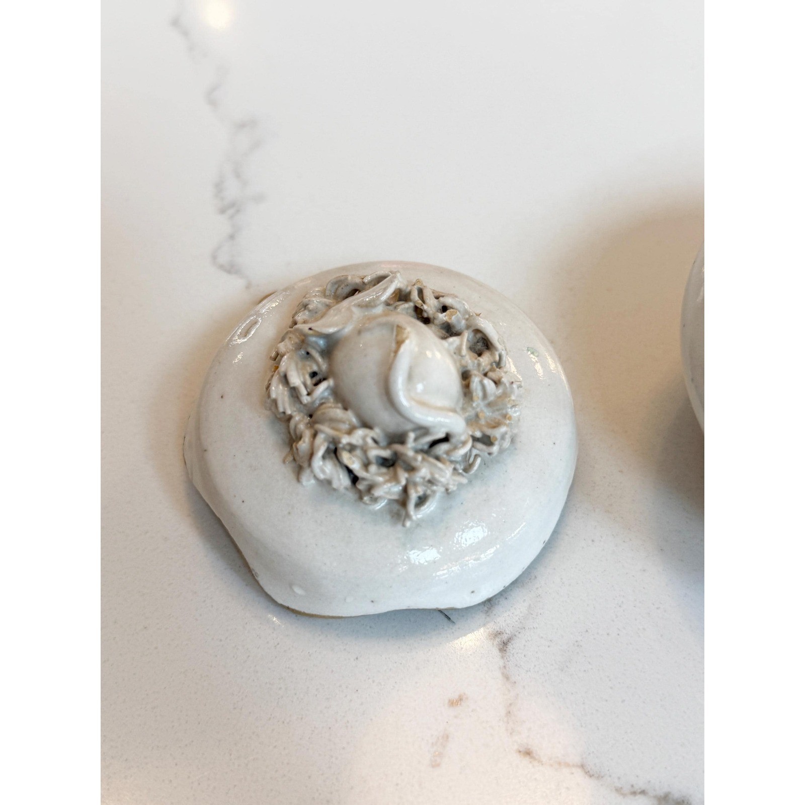 Vintage Mouse Pottery Dish Lid – Handcrafted Ceramic Trinket Box, Cottagecore