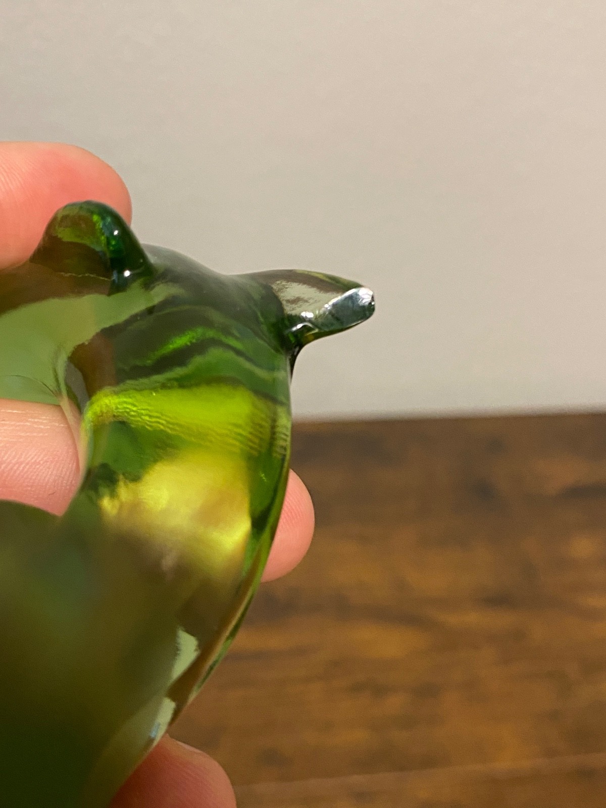LIMITED EDITION FENTON Green Dolphin On Wave Figurine SIGNED #262/2500 3.75″H