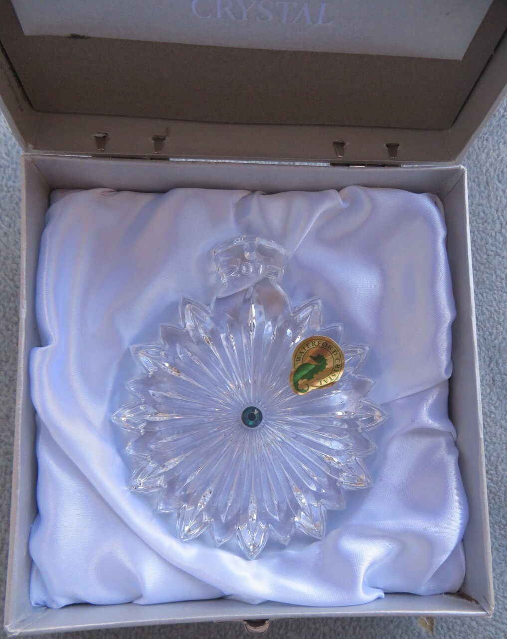 WATERFORD Crystal Carina 2012 Snowflake Wishes “Courage” Christmas Ornament NIB