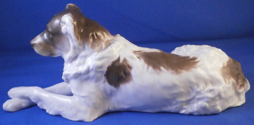 Jugendstil KPM Berlin Dog Porcelain Figure Figurine Porzellan Figur Hund German
