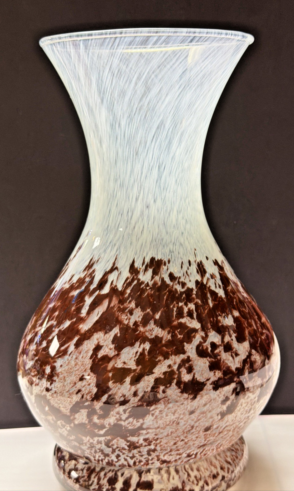 Contemporary Klodzko Poland Art Glass Vase Mozaik Mix Mosaic Abstract Mottled