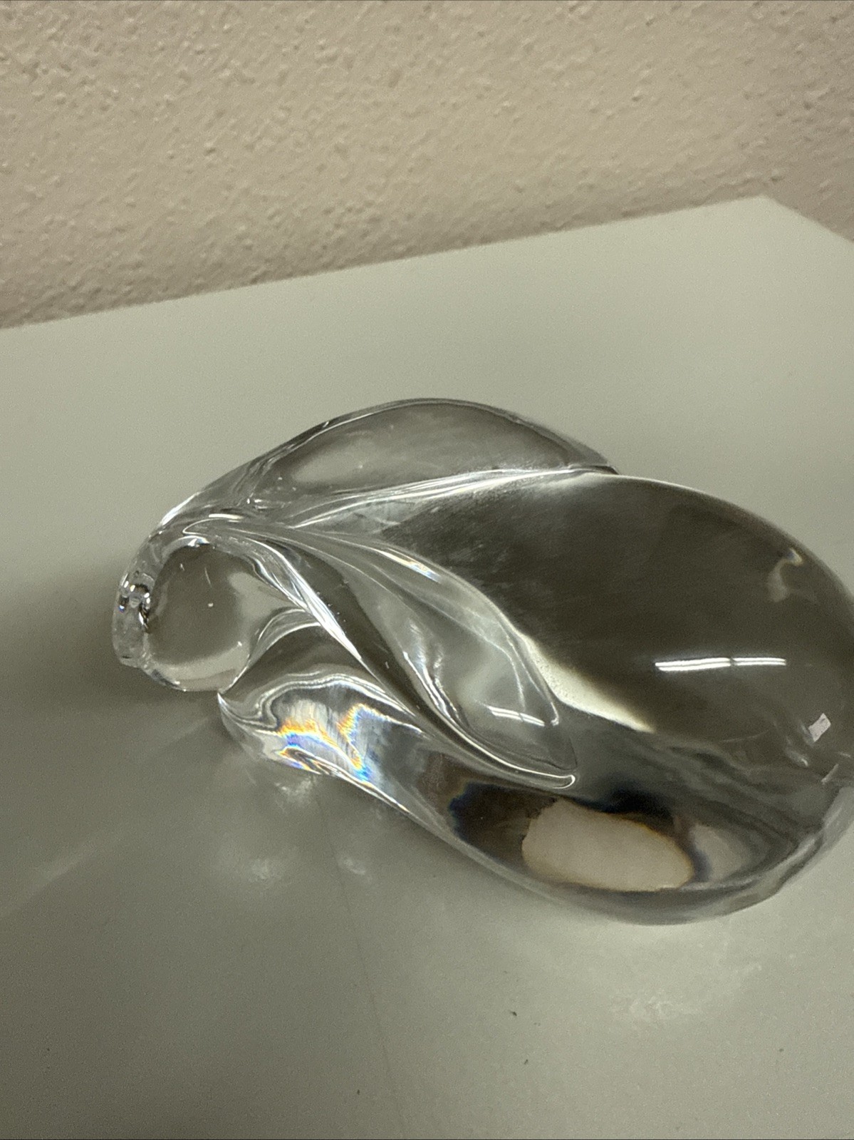 Atlantis Hand Made Lead Crystal Bunny Rabbit Figurine Paper weight Portugal