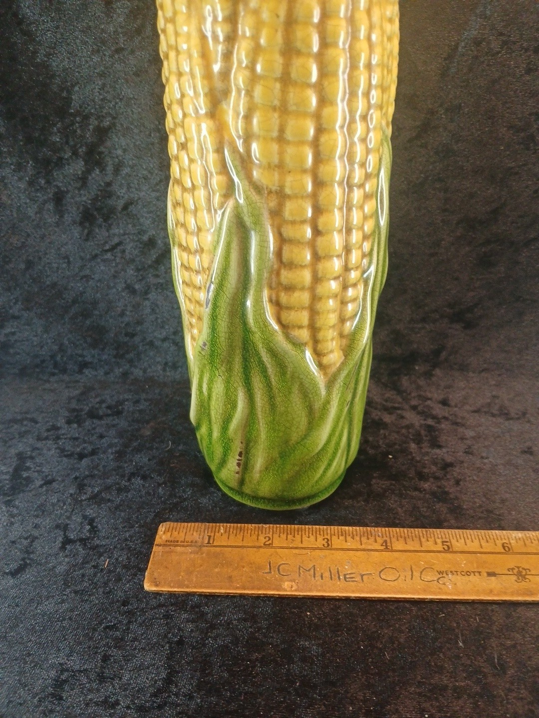 Corn On The Cob Shaped Vase 9.5 Inches Tall Ceramic