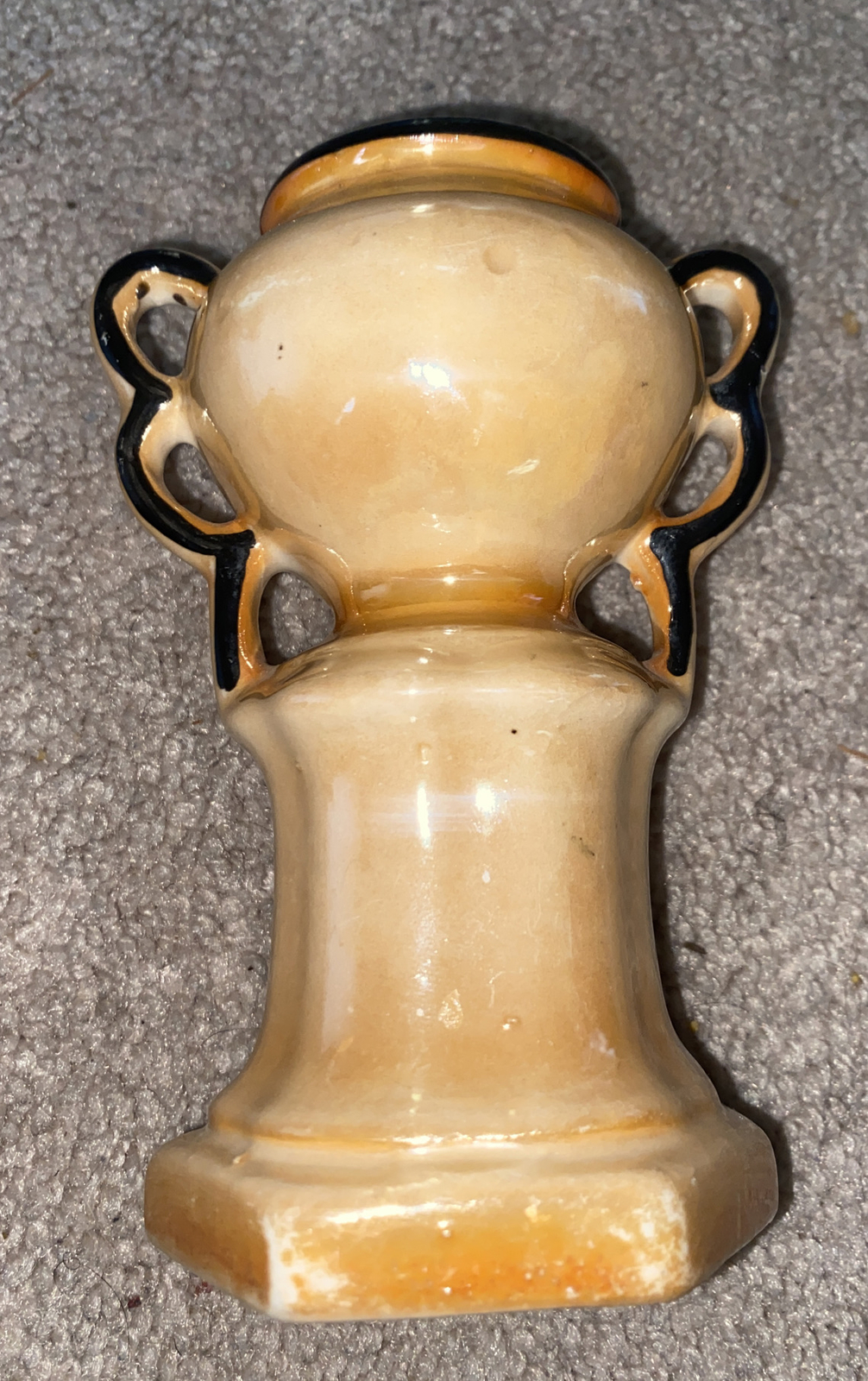 Czech Peach Lusterware Vase Czech Art Deco Made in Czechoslovakia