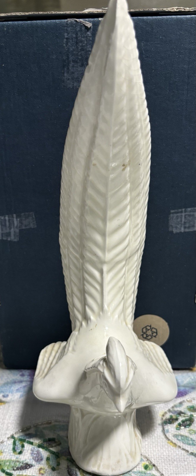 Maddux Of California Pottery Vtg Peacock Bird Mid Century Tabletop Pebble Glaze