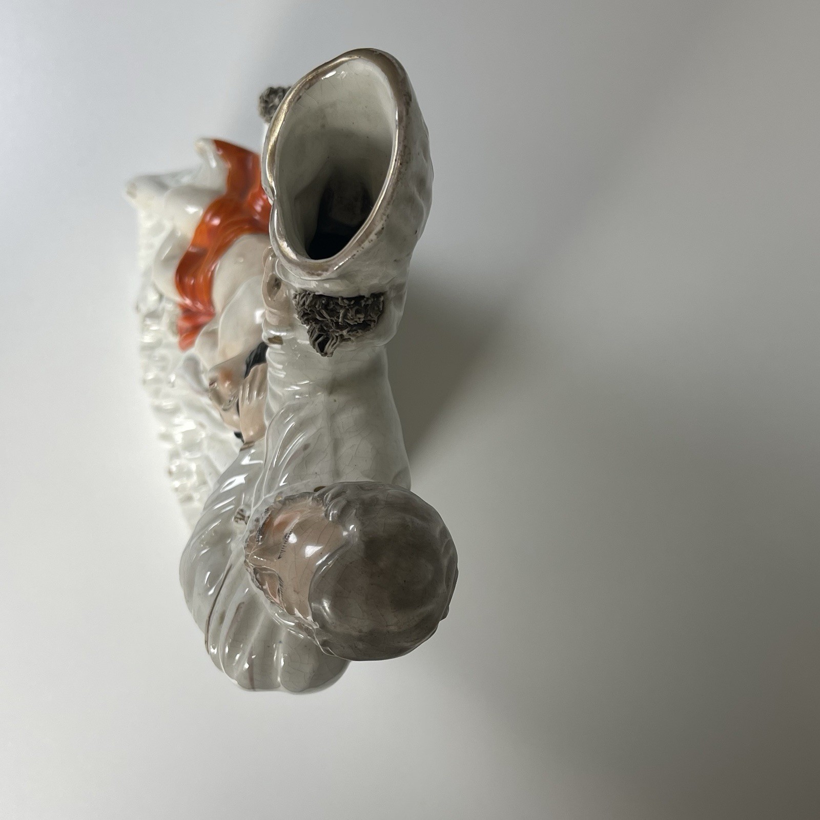 Antique Staffordshire Abraham & Isaac Spill Vase Flatback 12.75” c1860 Biblical