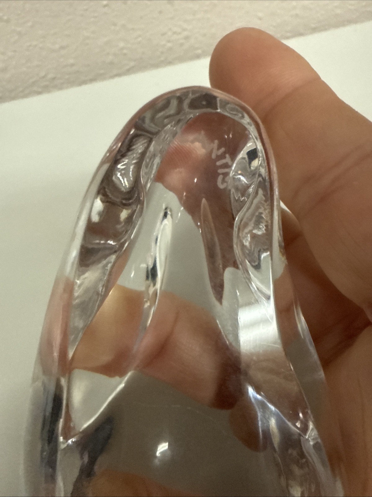 Atlantis Hand Made Lead Crystal Bunny Rabbit Figurine Paper weight Portugal