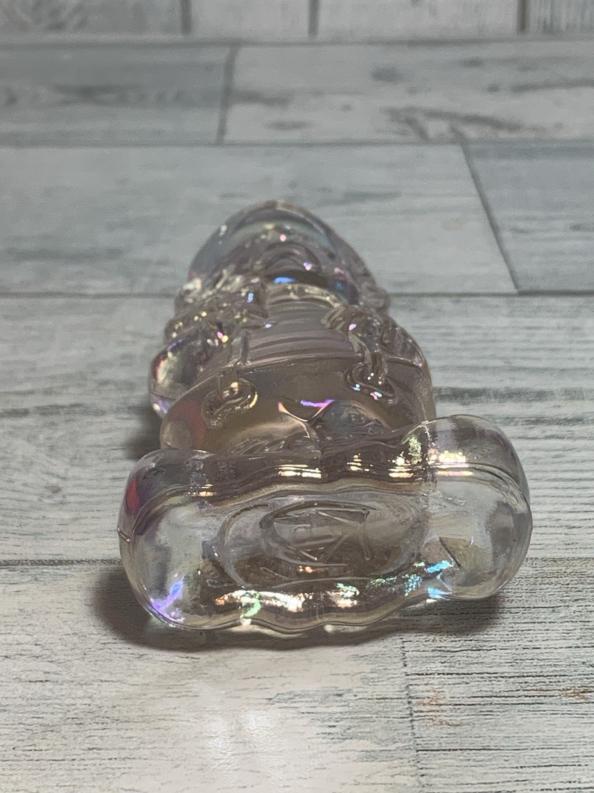 Boyd Glass Virgil Two Faced Happy Sad Clown Iridescent Glass