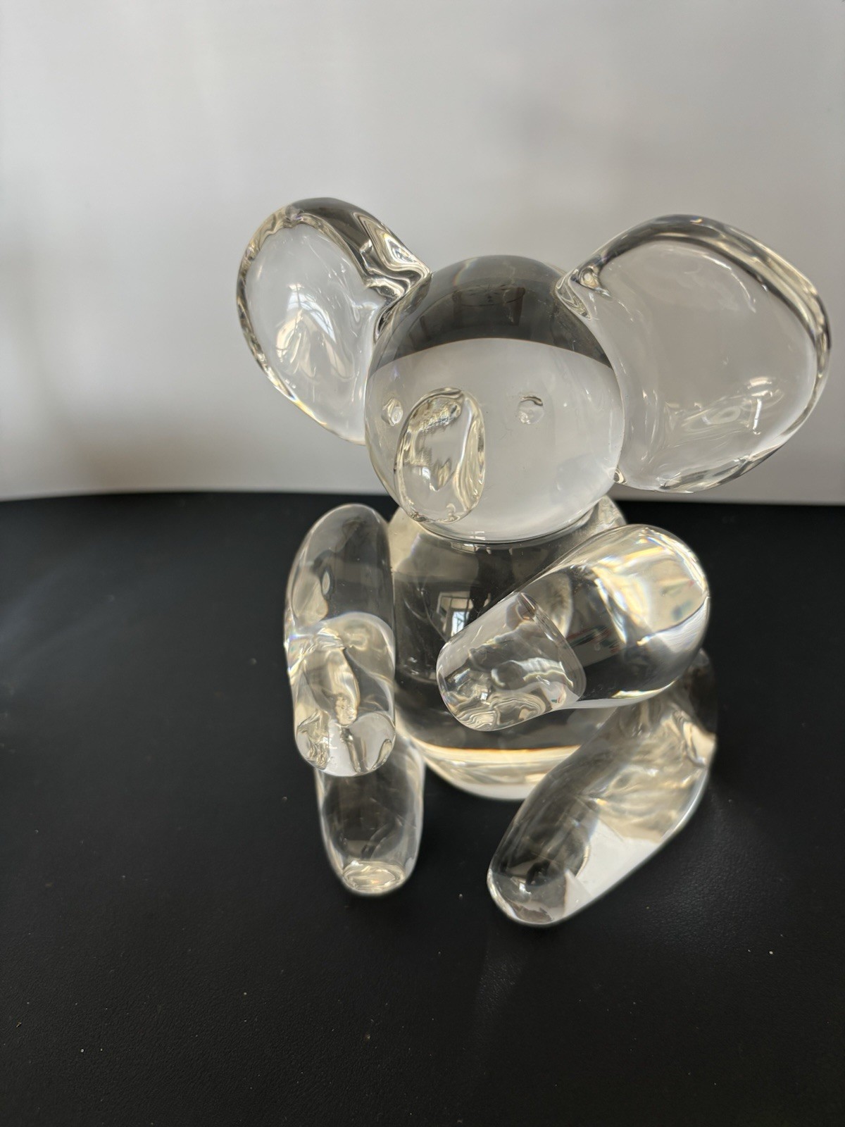 Vintage 6” X5 Steuben Art Glass Sculptured Koala Bear By Lloyd Atkins