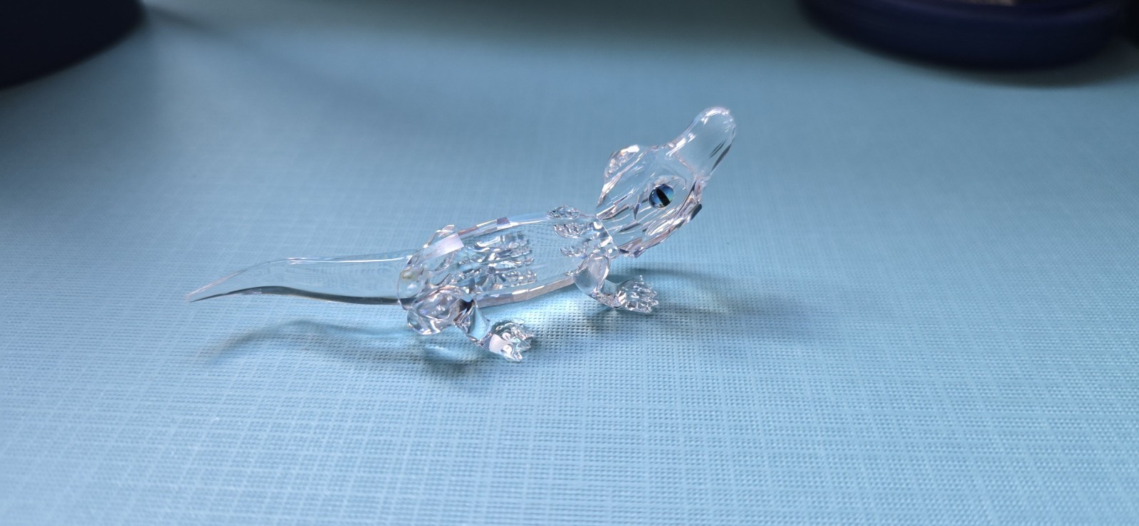 Swarovski Clear Crystal Lizard Figurine Faceted w/ Box Austria MPN 7624