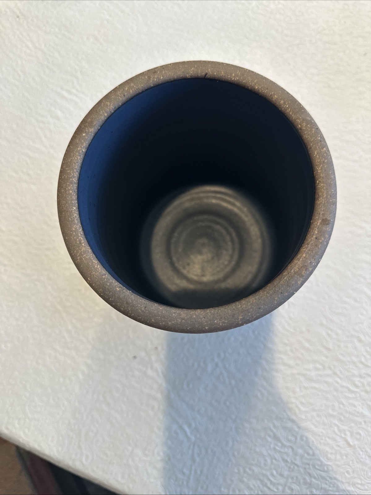 East Fork Pottery Vase Utensil Holder Blue Ridge Color Wheel Thrown