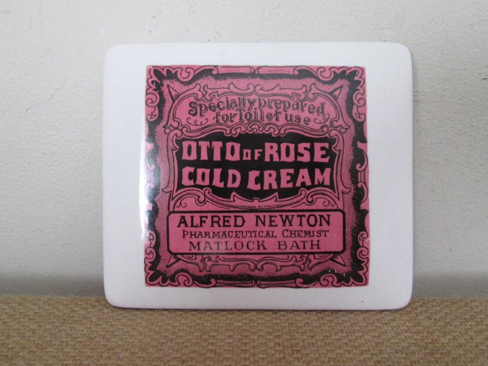 Vtg PORTMEIRION Chemist Collection “Otto Of Rose Cold Cream” Lidded Trinket Box