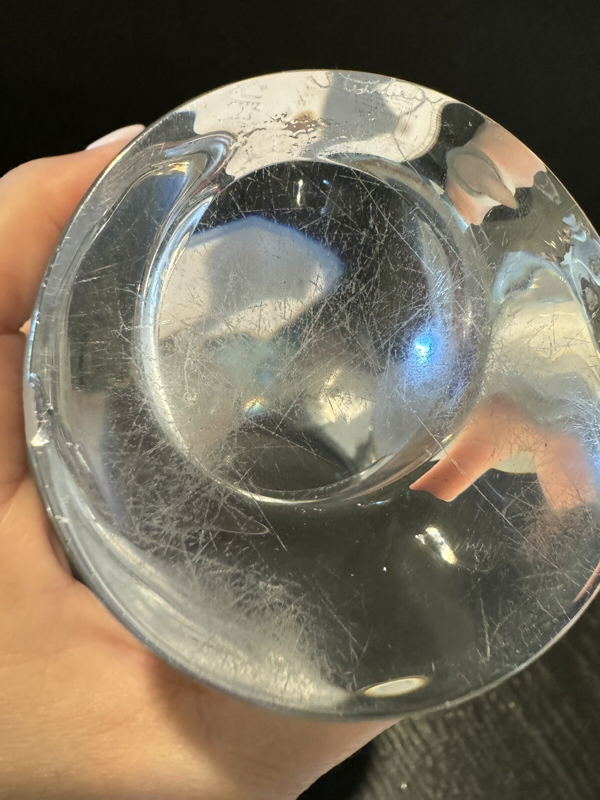 VTG Steuben Owl Crystal Paperweight Donald Pollard Large 5 Inch *chip*