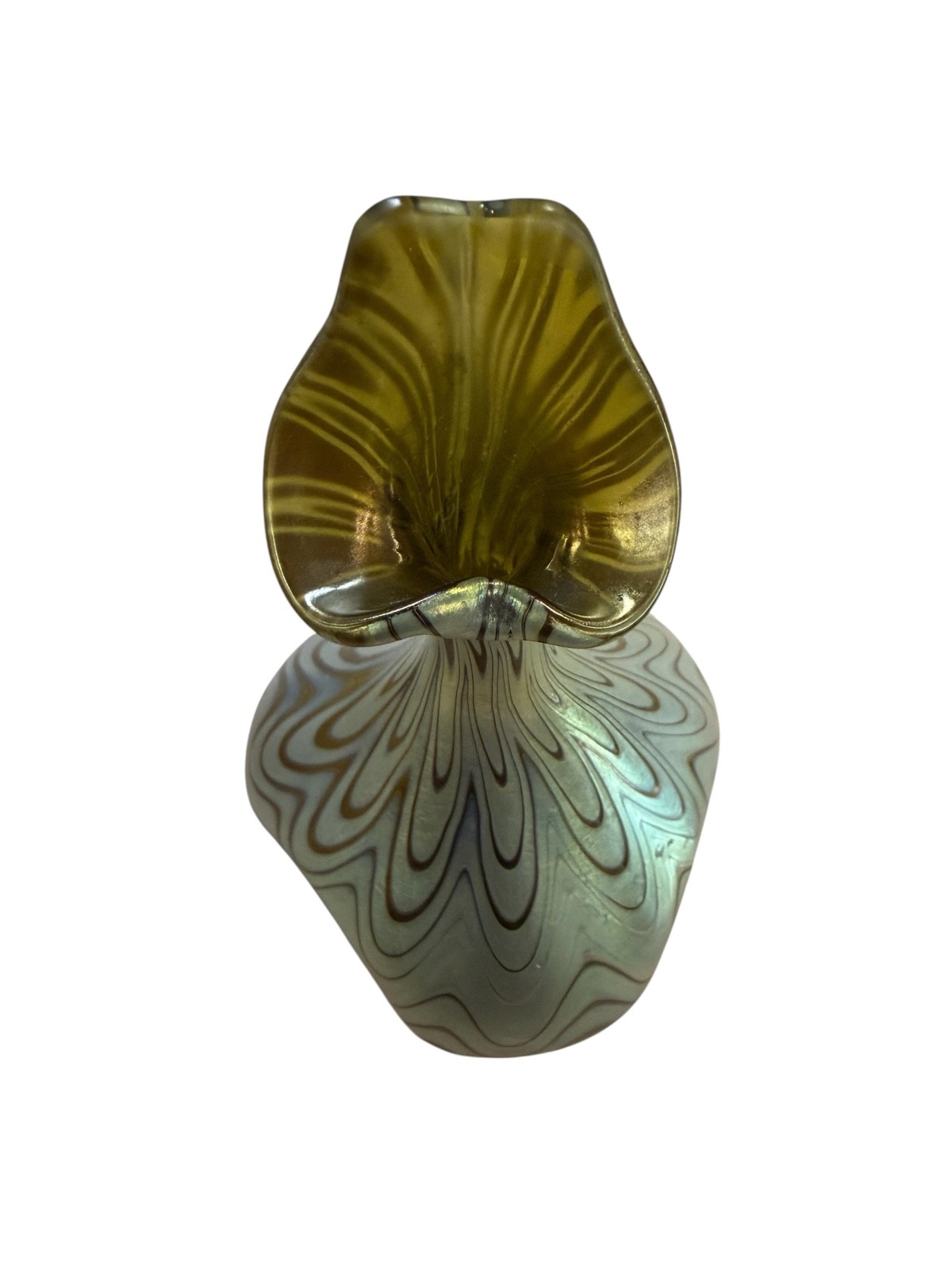 LOETZ PG 6893 IRIDESCENT BRONZE ART GLASS ROSEWATER SPRINKLER SIGNED