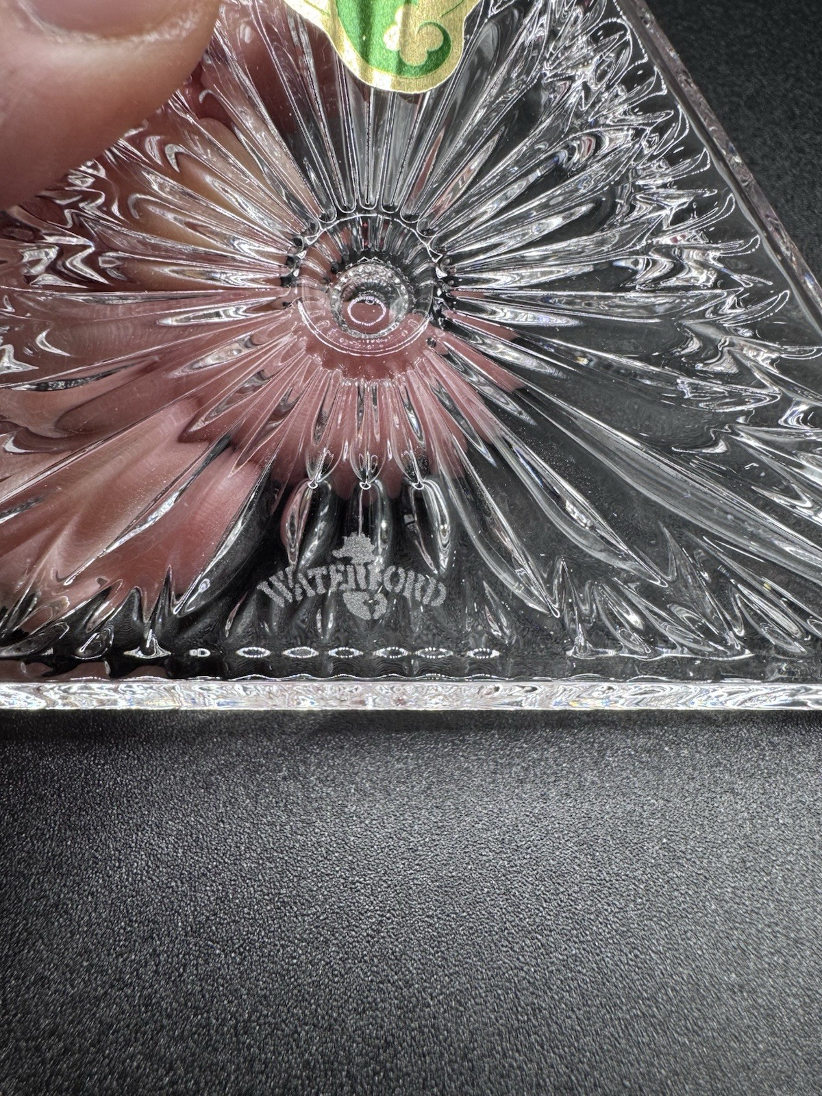 Waterford Crystal “Times Square Gifts” Pyramid Disk Lead Clear Crystal Ornament