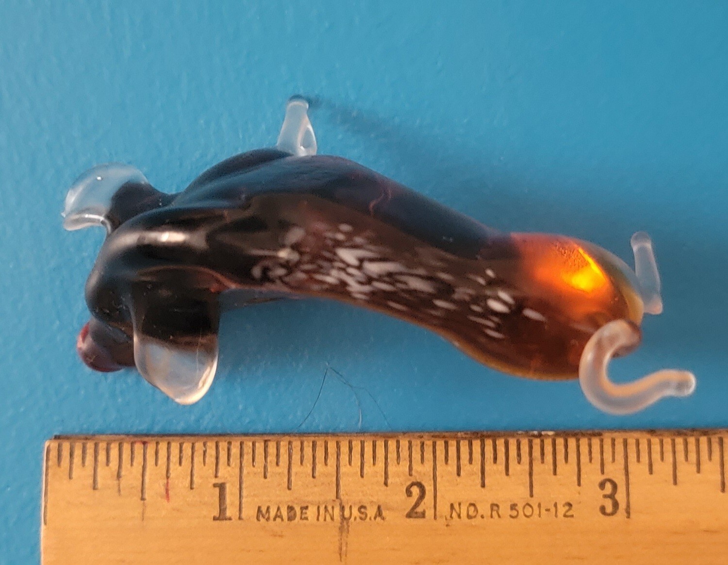 Vintage Hand Blown Glass Boar Miniature Figurine Pig