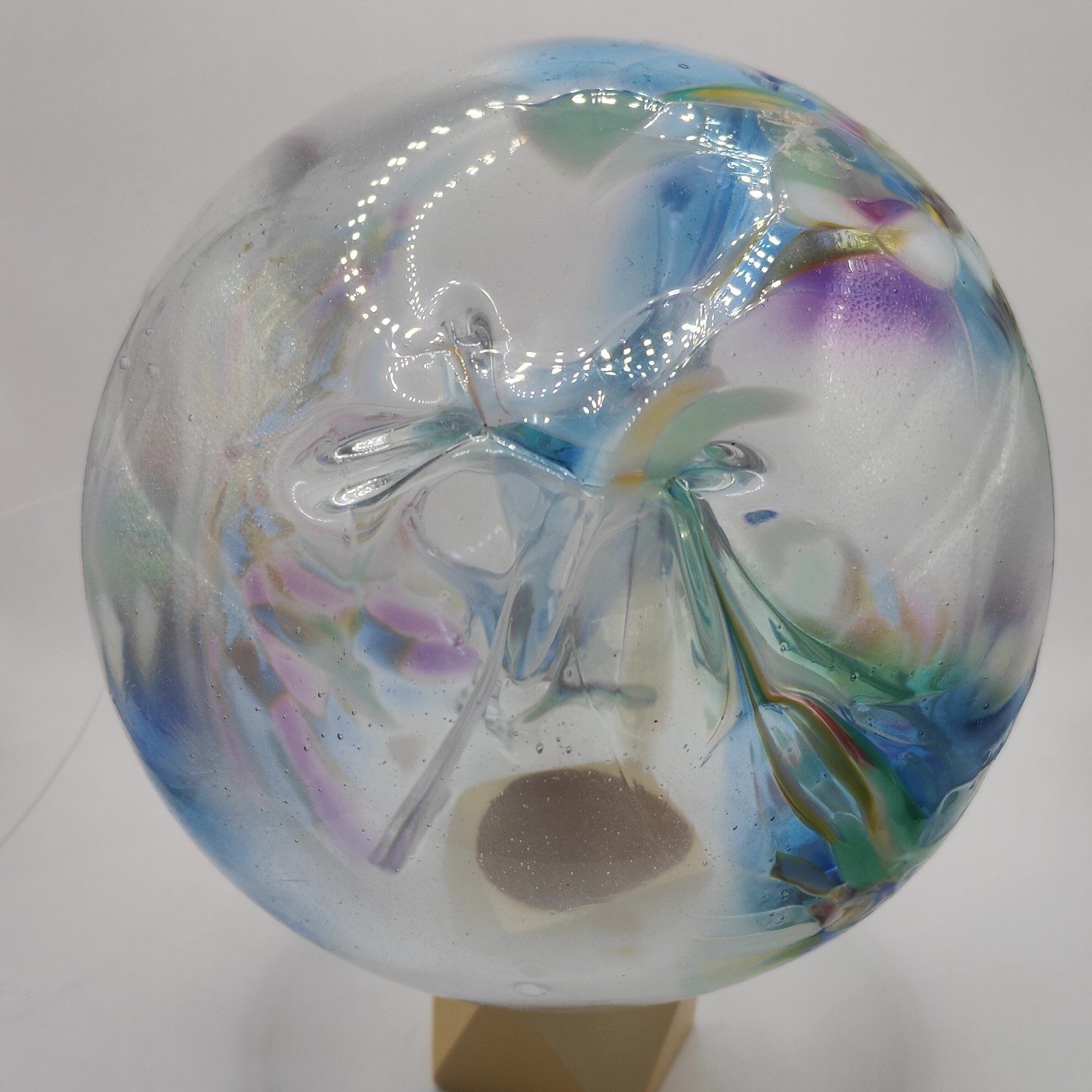 KITRAS 6″ Large Art Glass Tree Orb Sphere Ornament Witches Rainbow Gazing Ball