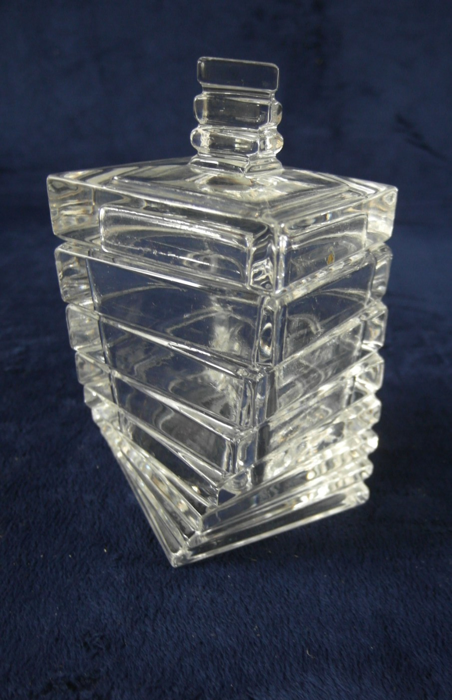 Vintage Rosenthal Studio Line Turnus Crystal Stacked Squares Twisted Box Lidded