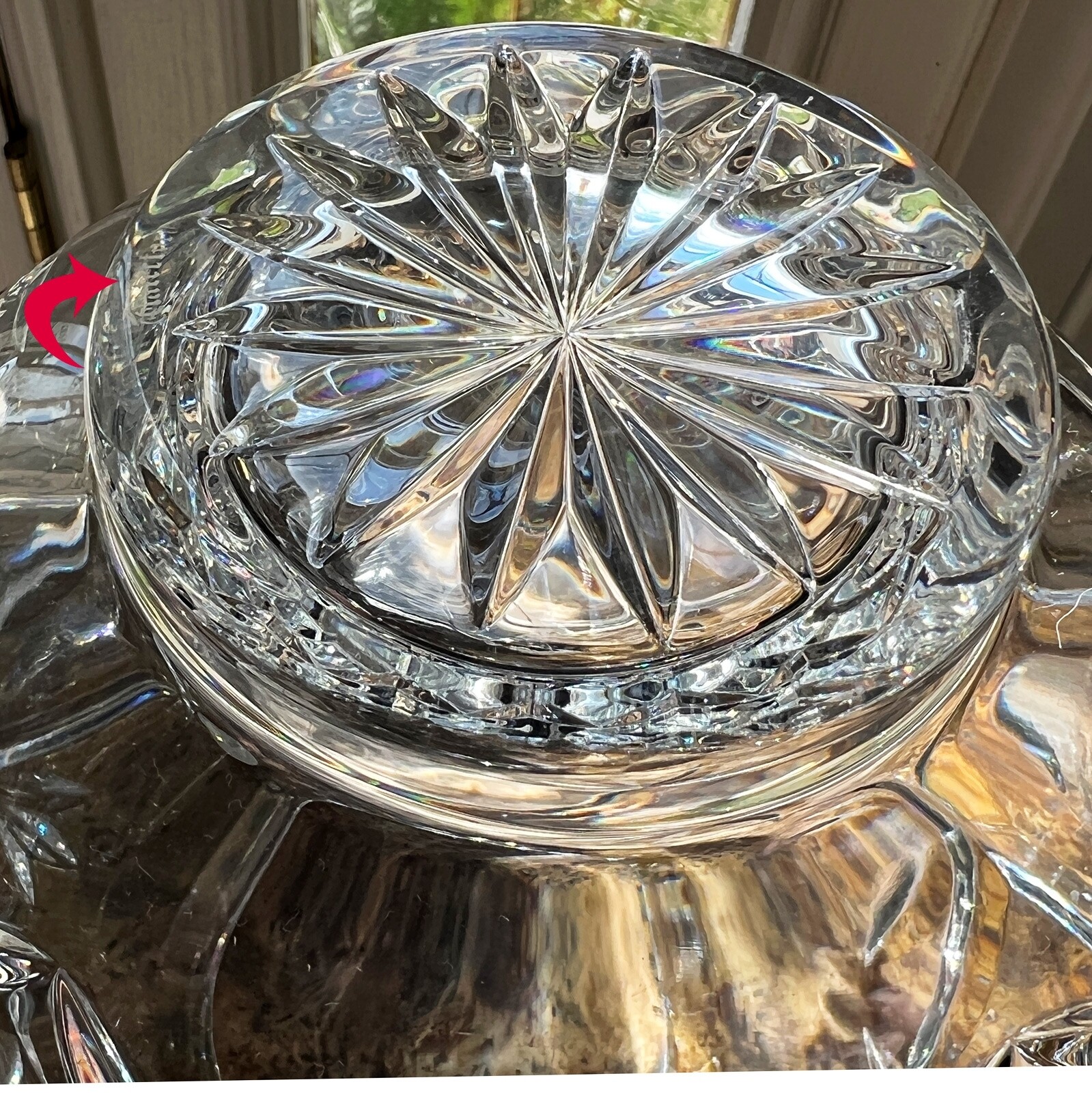 Waterford Crystal ROSSAN Rose Bowl Vase 7 3/8″ (8″) Large & In Charge IRELAND