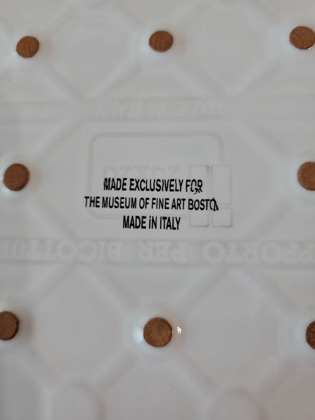 Museum of Fine Art Boston Impressionistic 8″ Art Trivet 3 Tiles Made in Italy