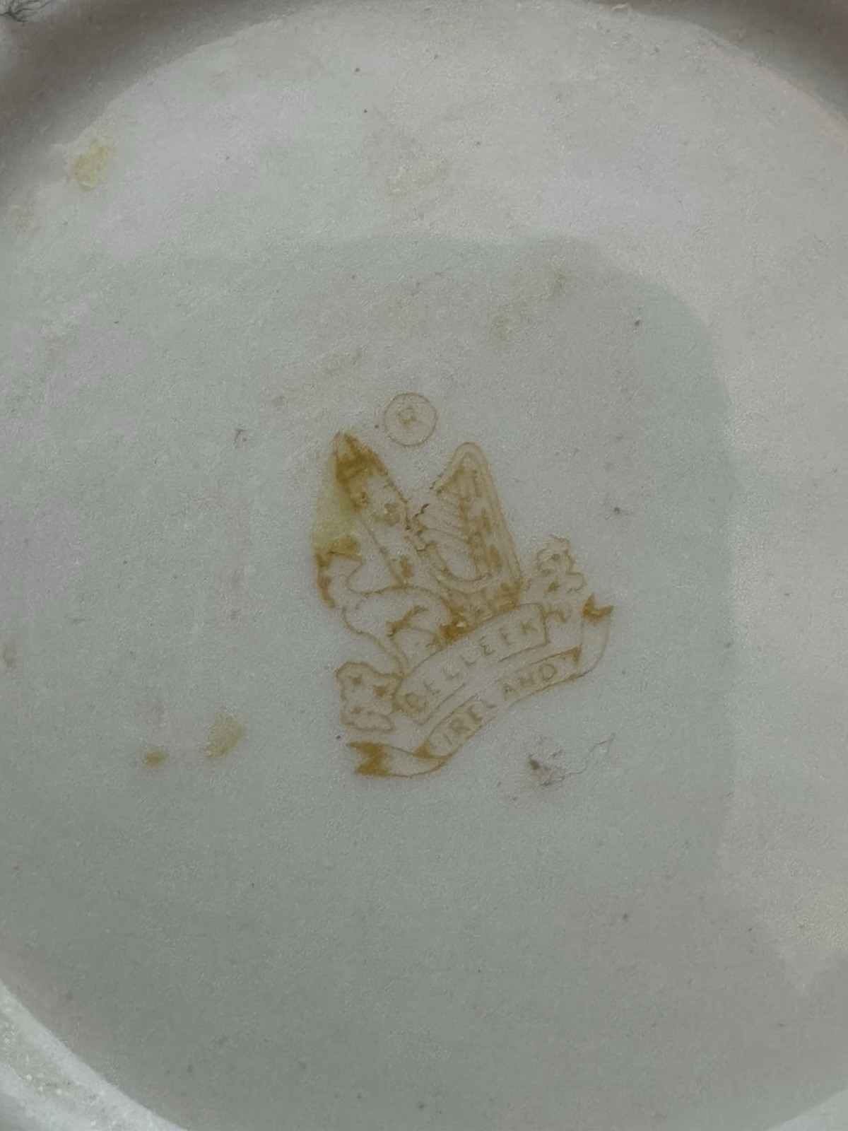 Vintage Irish Belleek Porcelain 4″ Limpet Hexagon Flower Pot Decor EUC