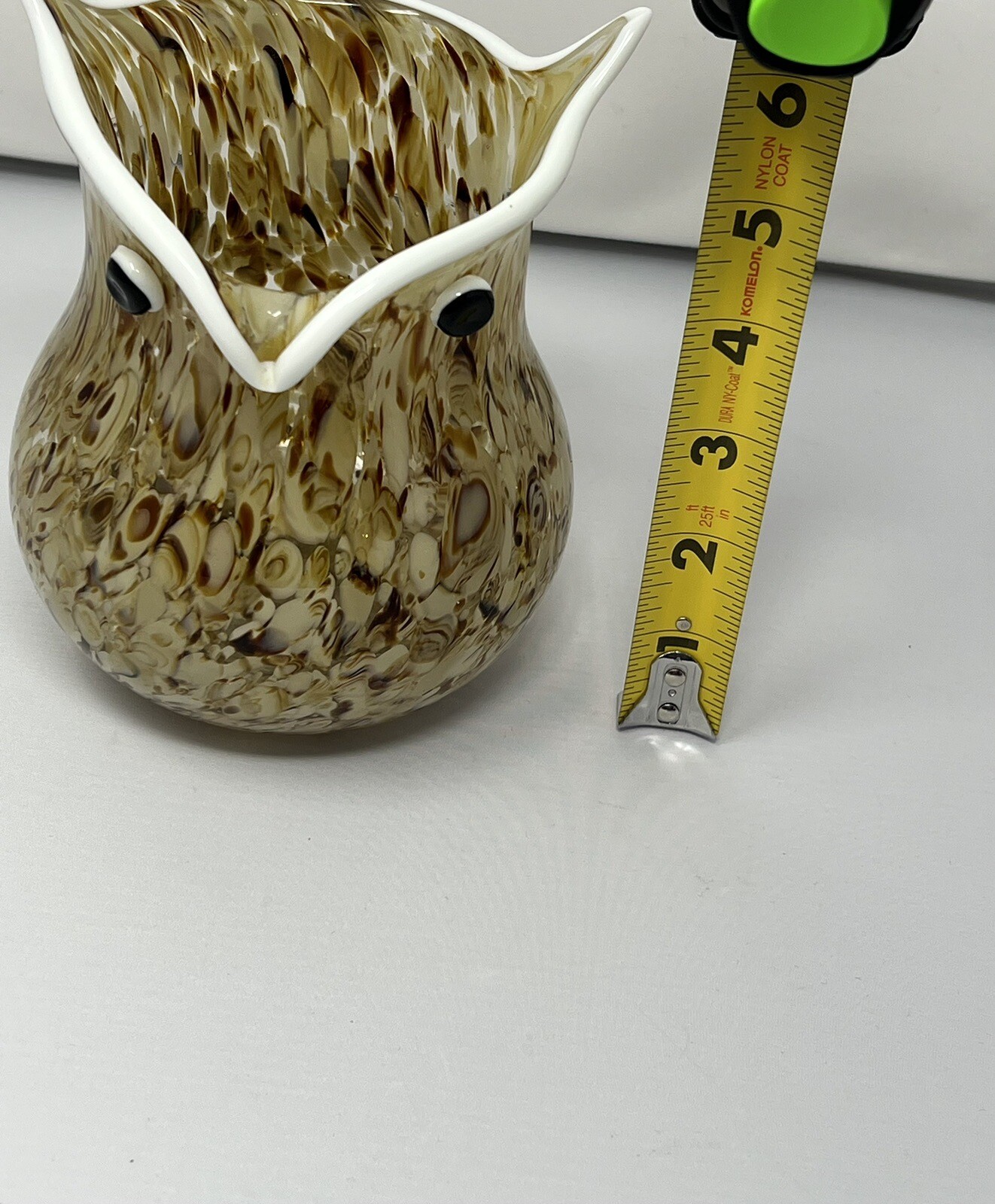 Glass Owl Vase Hand Blown Glass Approximately 6 Inches Tall