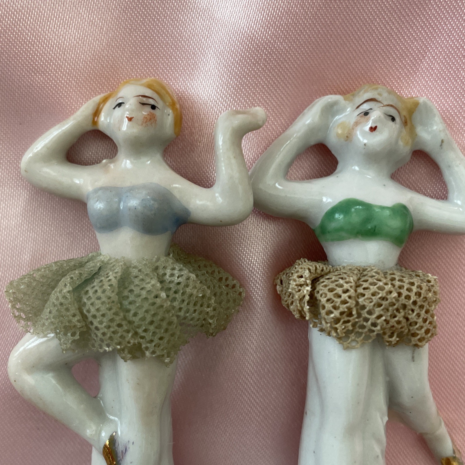 Lot of 2 Porcelain 3” Tiny Dancer Figurines Made in Japan