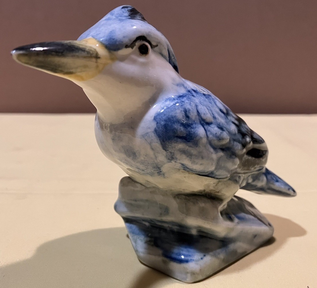 STANGL POTTERY KINGFISHER HAND PAINTED COLORFUL BIRD FIGURINE #3406S-MINT