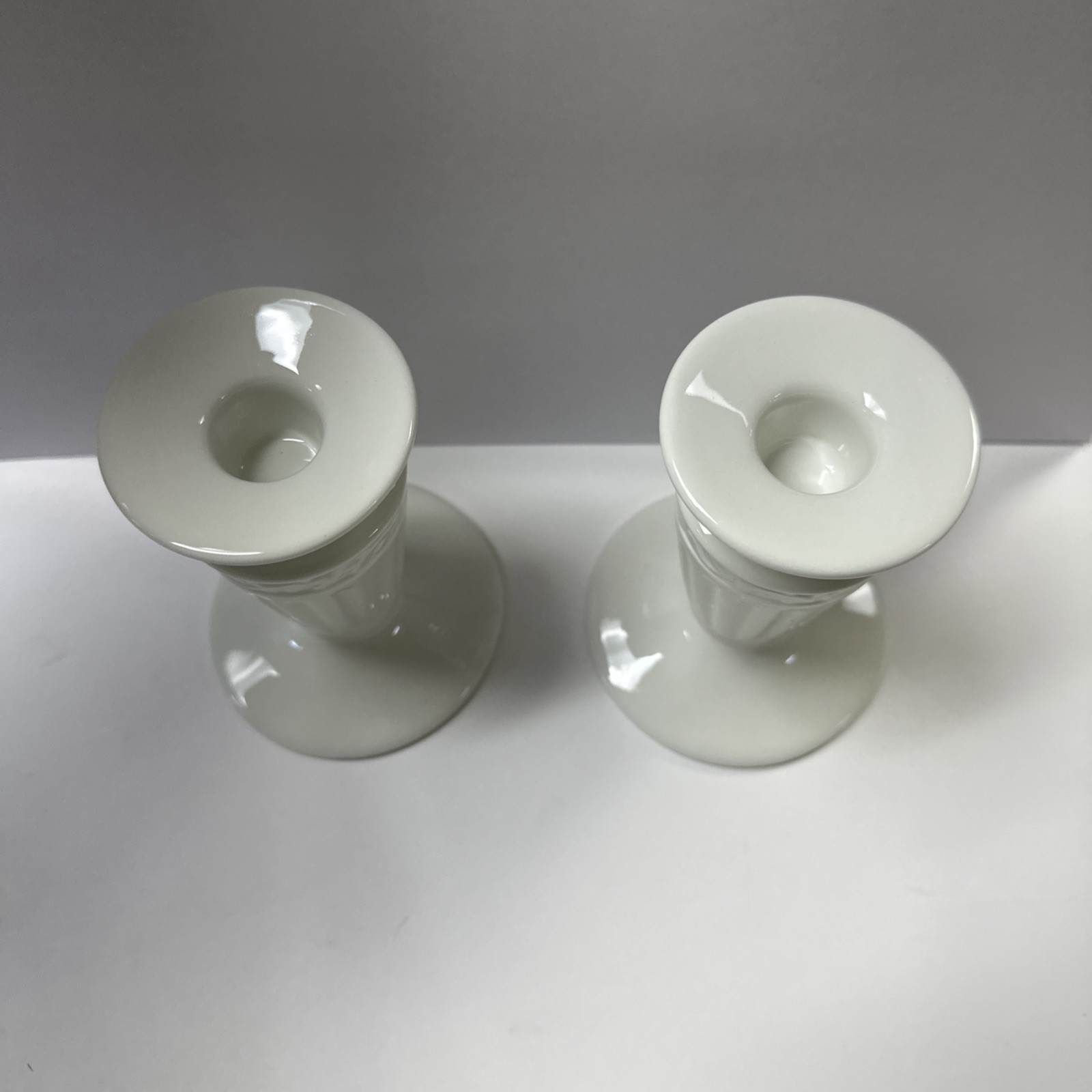 Mikasa Italian Countryside Short Candle Sticks 4.5″ Tall – Lot Of 2 NEW