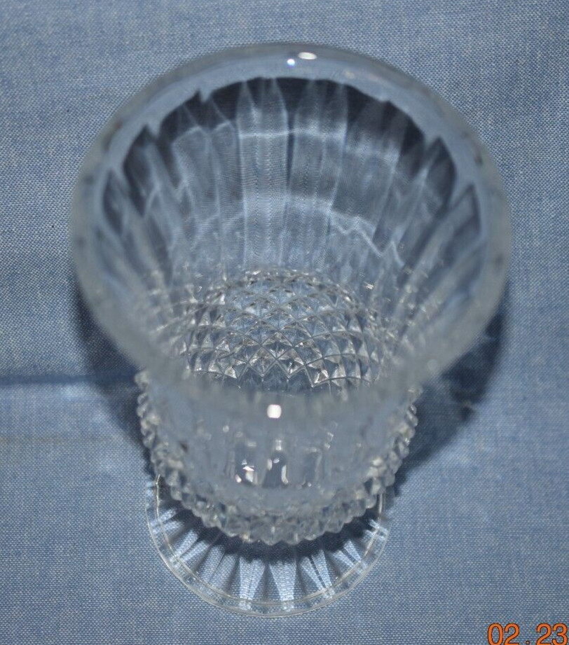 Vintage Longchamp CRISTAL D’ARQUES DURAND Heavy Crystal Footed Flower Vase 7”