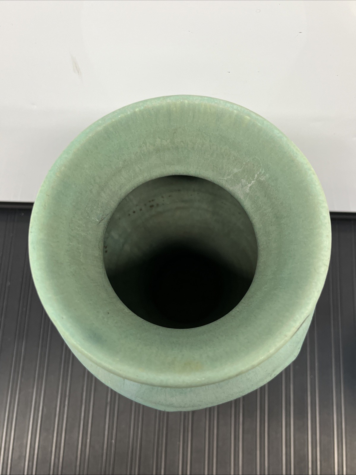 Pewabic Pottery Detroit Green Vase 10.5” – Stamp & Signed