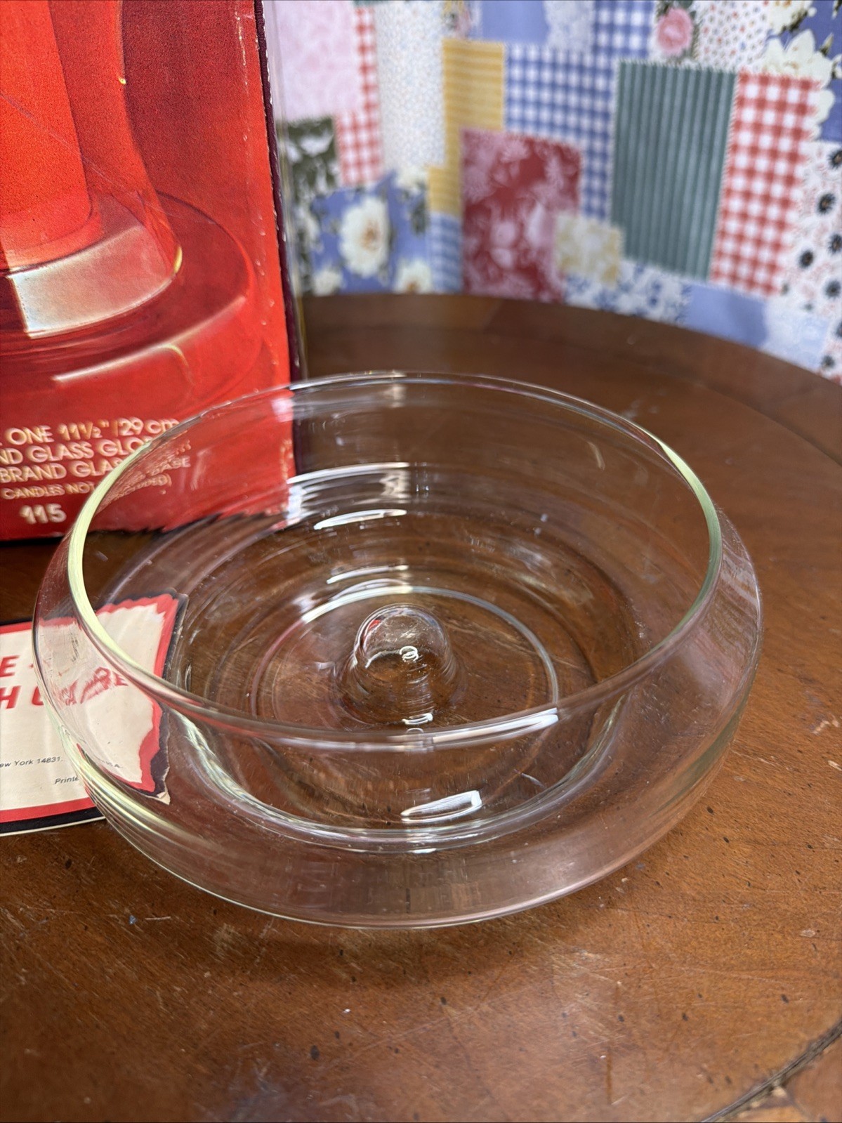 Pyrex Candle Holder Hurri-Candle by Corning Clear Glass Hurricane New #115