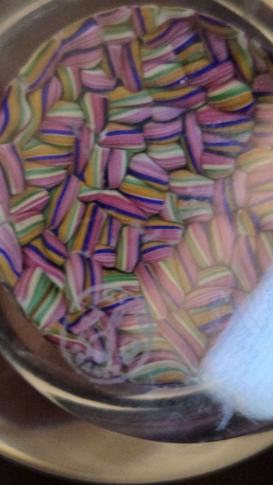 Rare Vintage Baccarat Crystal Candy Cane Multicolor Paperweight