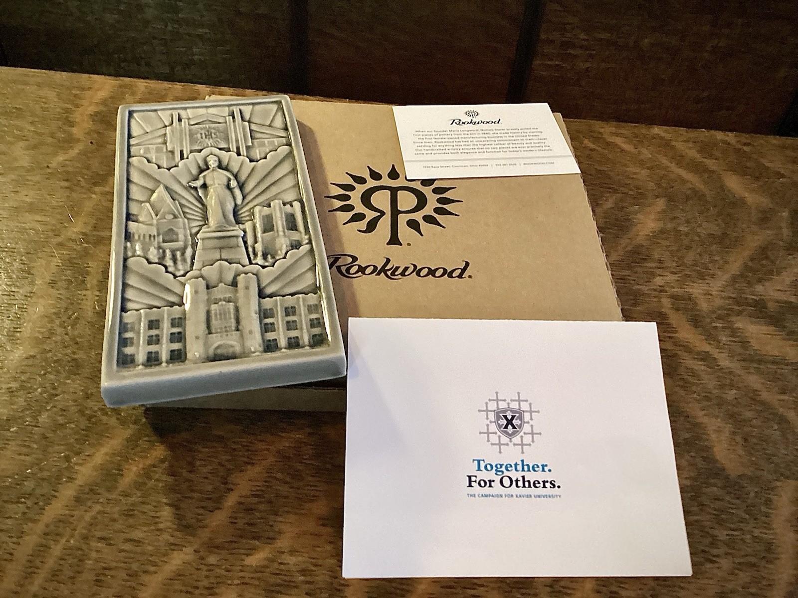 Rookwood Pottery Xavier University Together For Others Cincinnati Ohio Tile