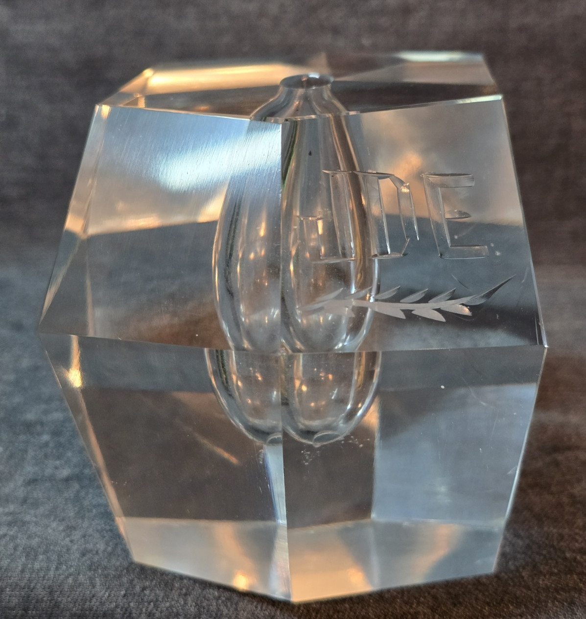 1968 Timo Sarpaneva? Faceted Crystal Bud Vase Paper Weight Scottsdale, AZ