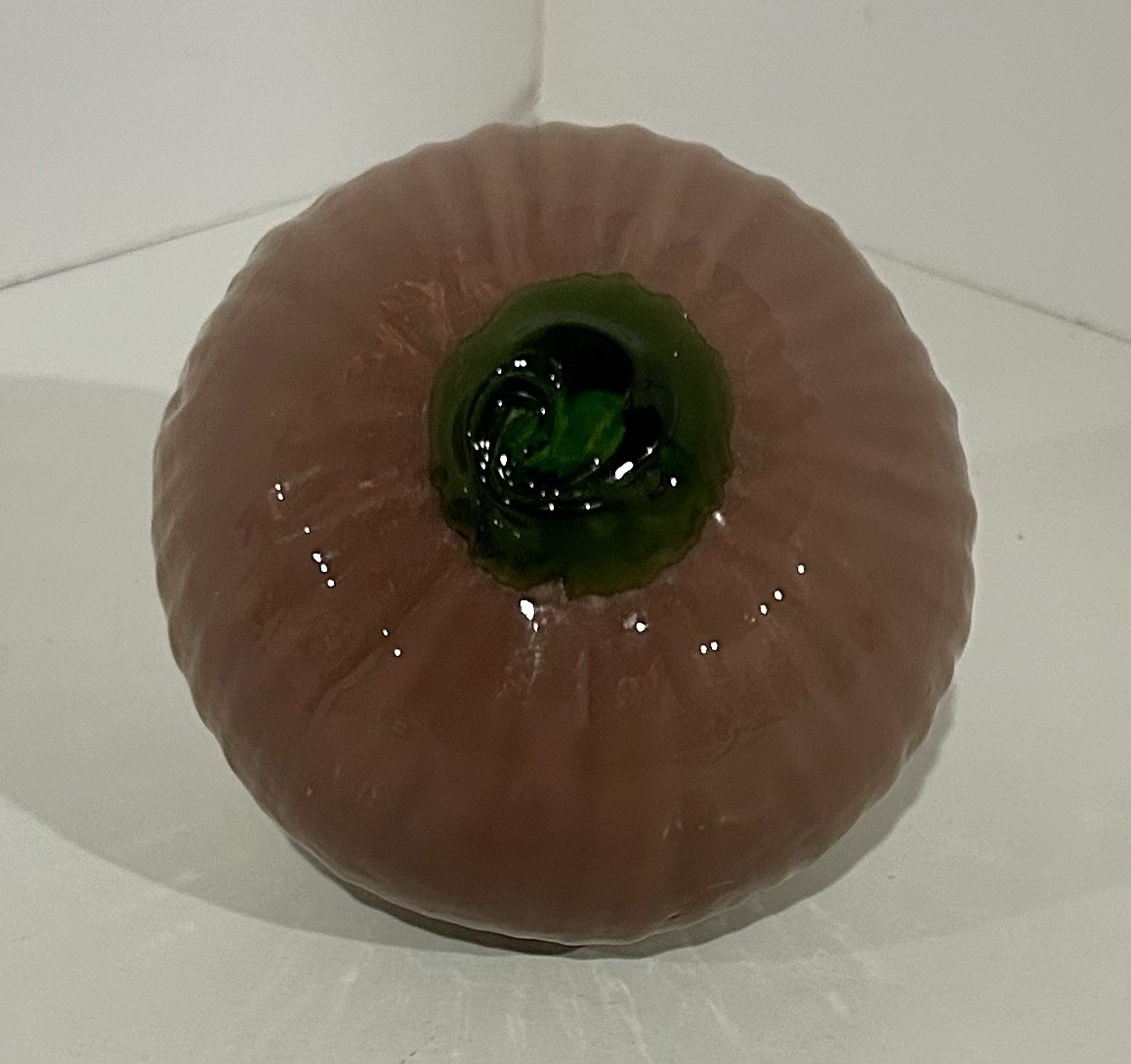 Vtg Hand Blown Art Glass Purple Onion