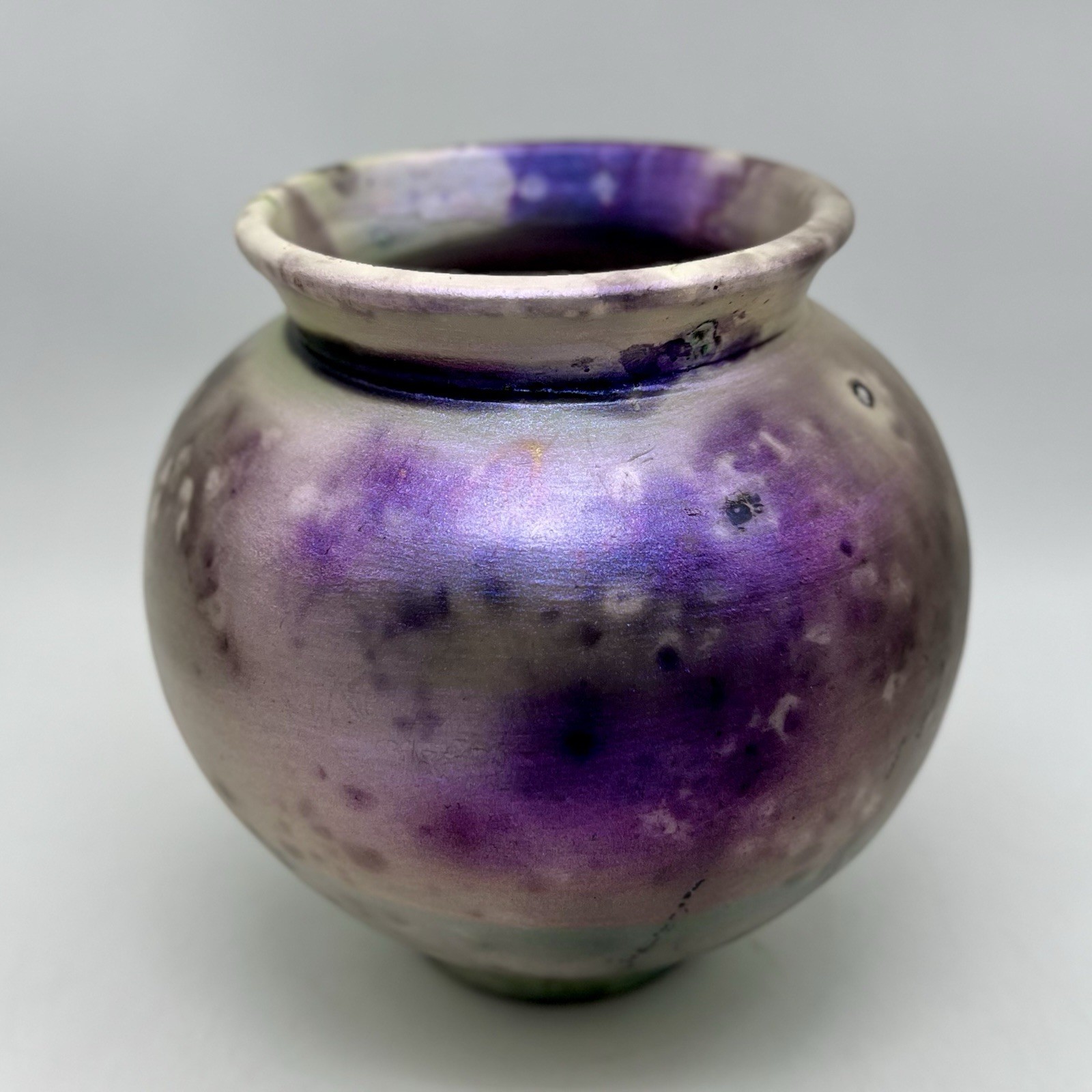Mica Infusion Foil Saggar Vessel – Hand-Thrown Art Pottery – Southpaw Studio