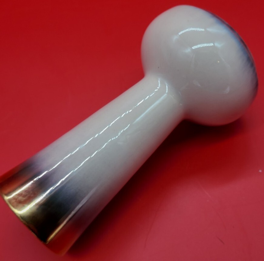 MCM West Germany Small Ceramic Gilded Ombre Bud Vase Art Pottery 5½”