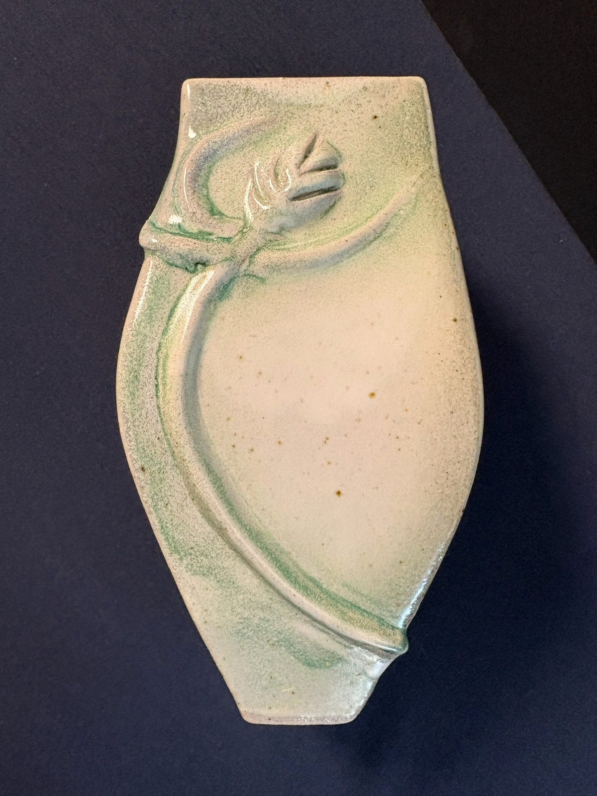 Vintage Signed Studio Slab VASE Art Nouveau Odd Beauty 7″ Tall