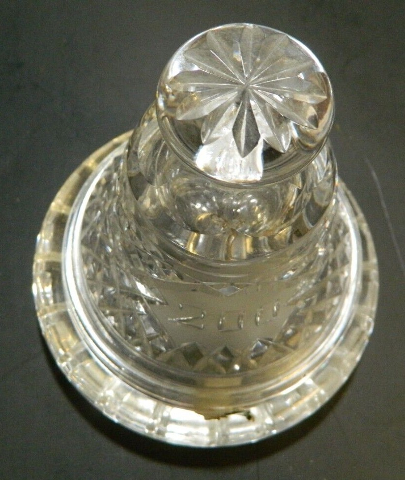 Vintage Waterford Crystal United States Bicentennial Bell w/ Base (1976) Excell
