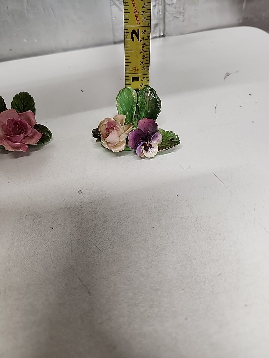 Lot of 4 Vintage Miniature Staffordshire Crown Fine Bone China Flowers