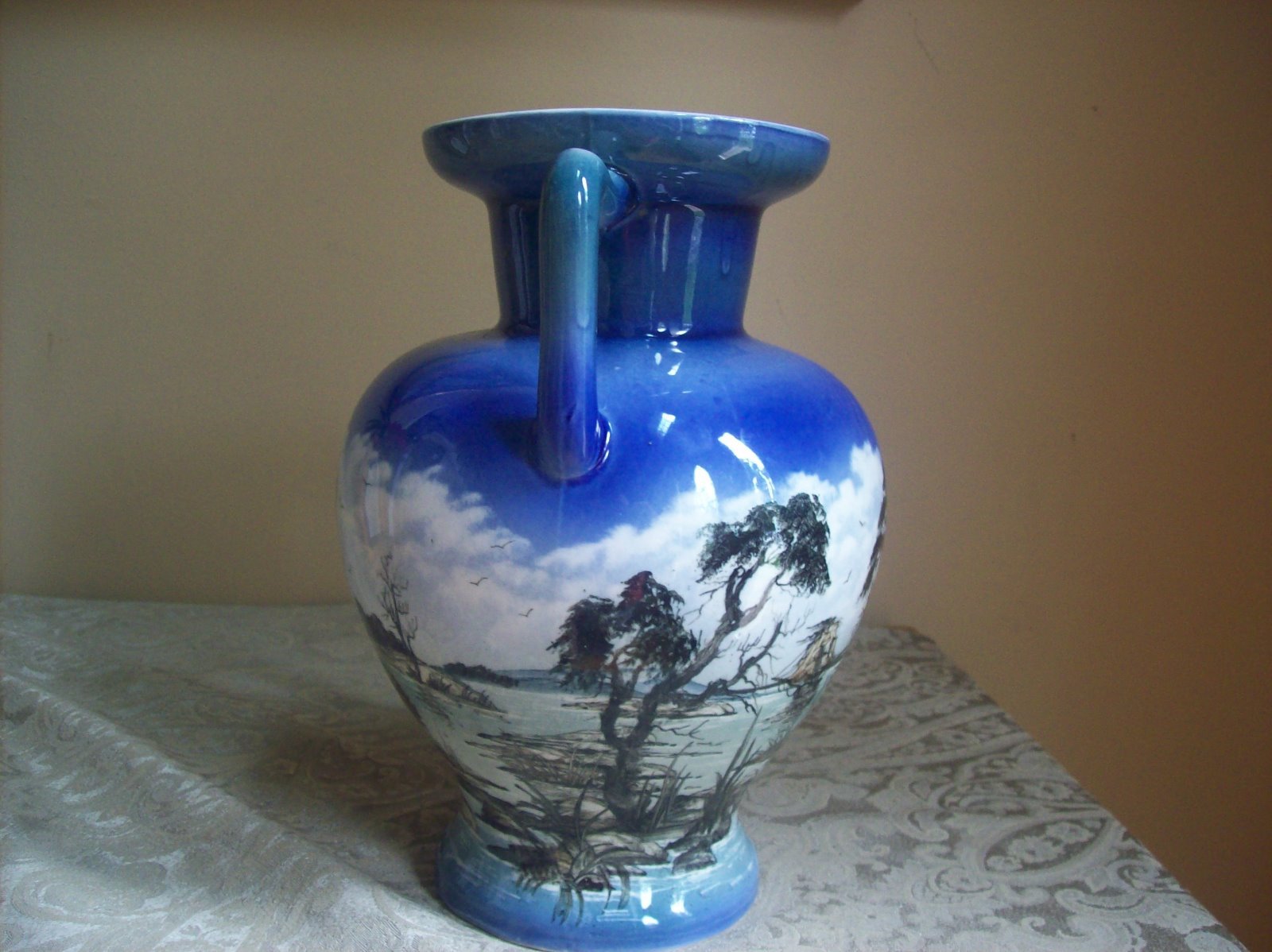 Picturesque Hand Painted Vase From the Ukraine Excellent Cond. Great Piece