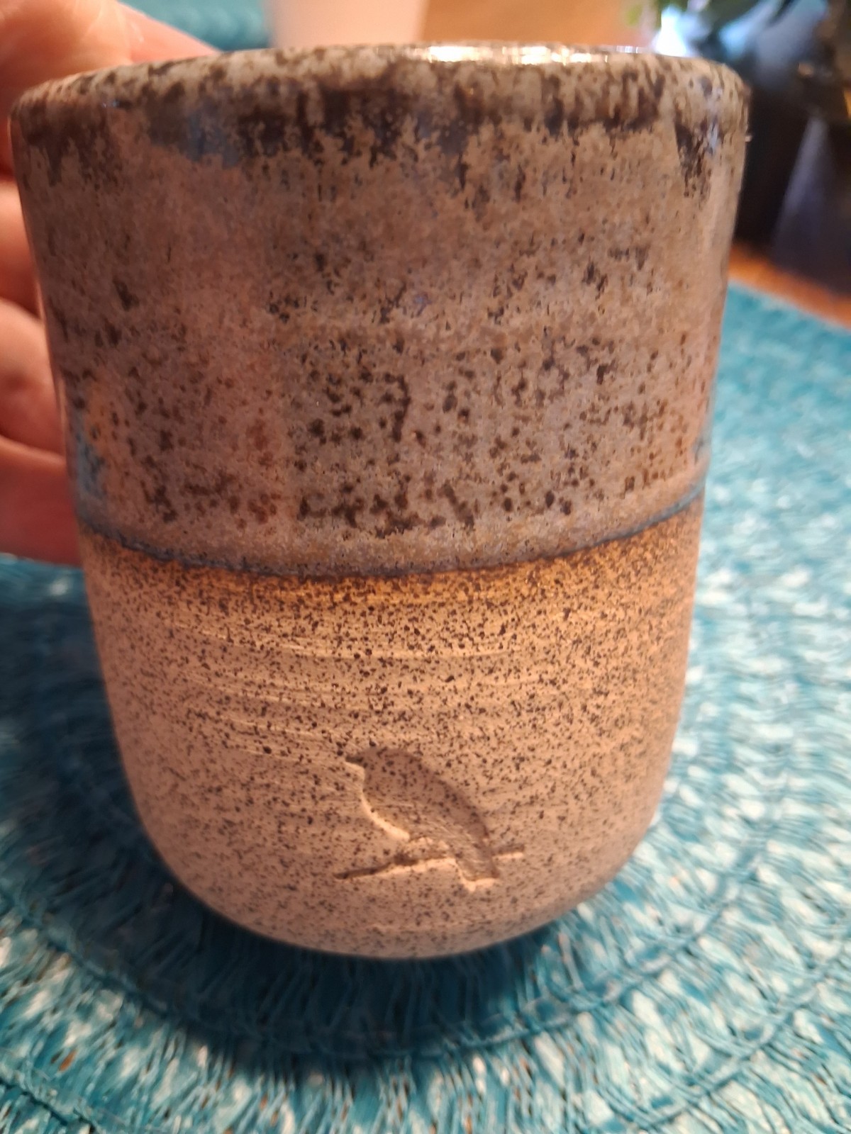 Stoney Tree Studio Art Pottery Cup Vase/ Mug, Glazed and Stamped USA Made