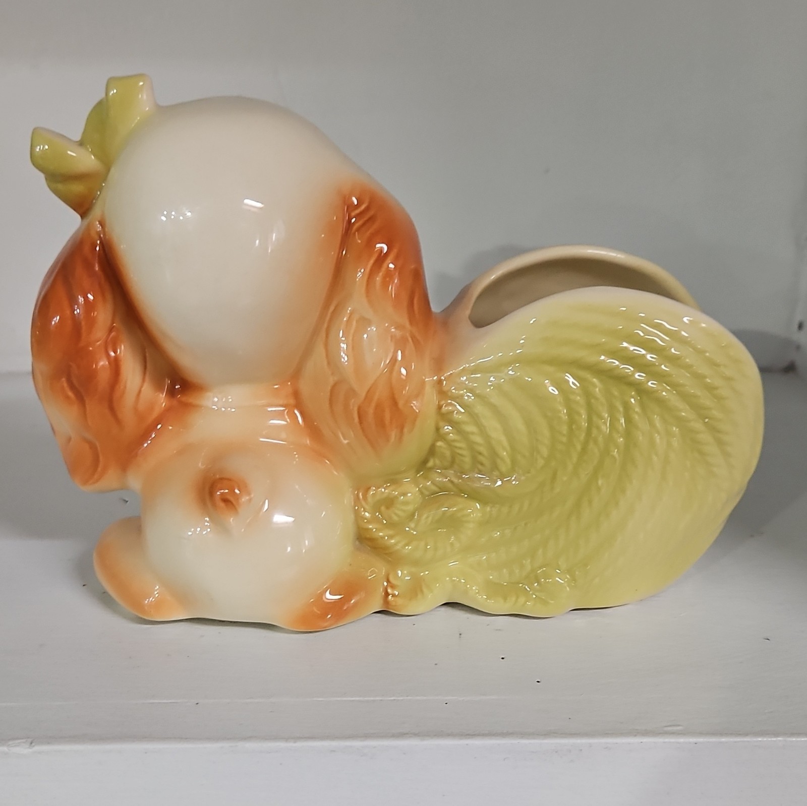 Hull Pottery Dog Puppy Planter Big Sad Eyes Cocker Spaniel 1950s Vintage