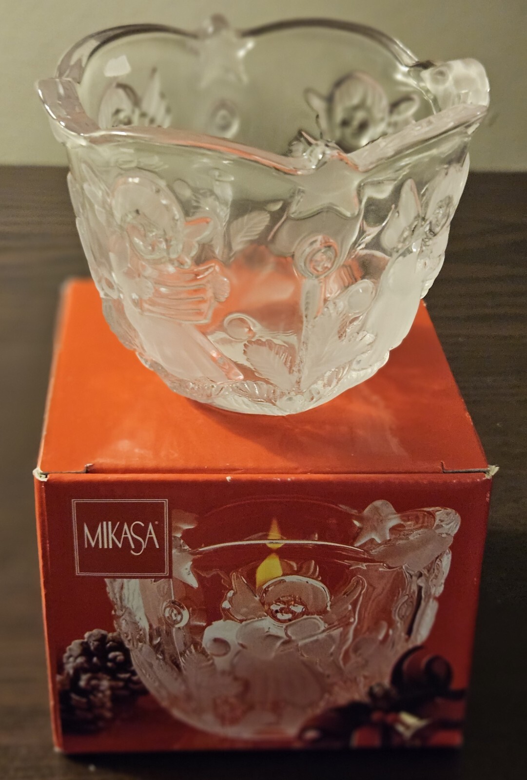 Mikasa Frosted Angel Holiday Lights Voltive Candle Holder WY835/910