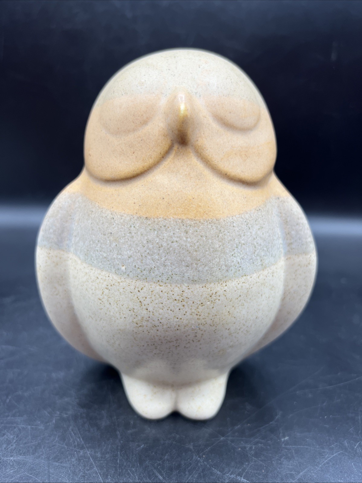 VTG Owl Art Pottery Figurine Rodolfo Padilla Mexican Signed 6” Stoneware Asleep