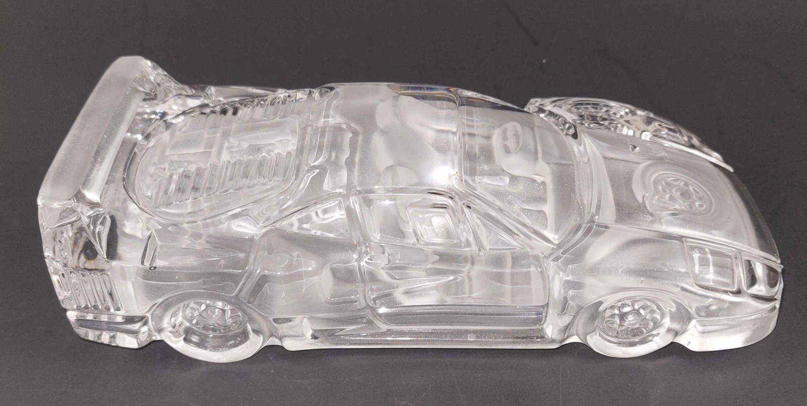 HOFBAUER WEST GERMANY LEAD CRYSTAL FERRARI F40 PAPER WEIGHT SCULPTURE