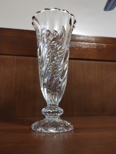 VTG Fostoria Crystal “Colony” Swirl Footed 6.25″ Bud Vase