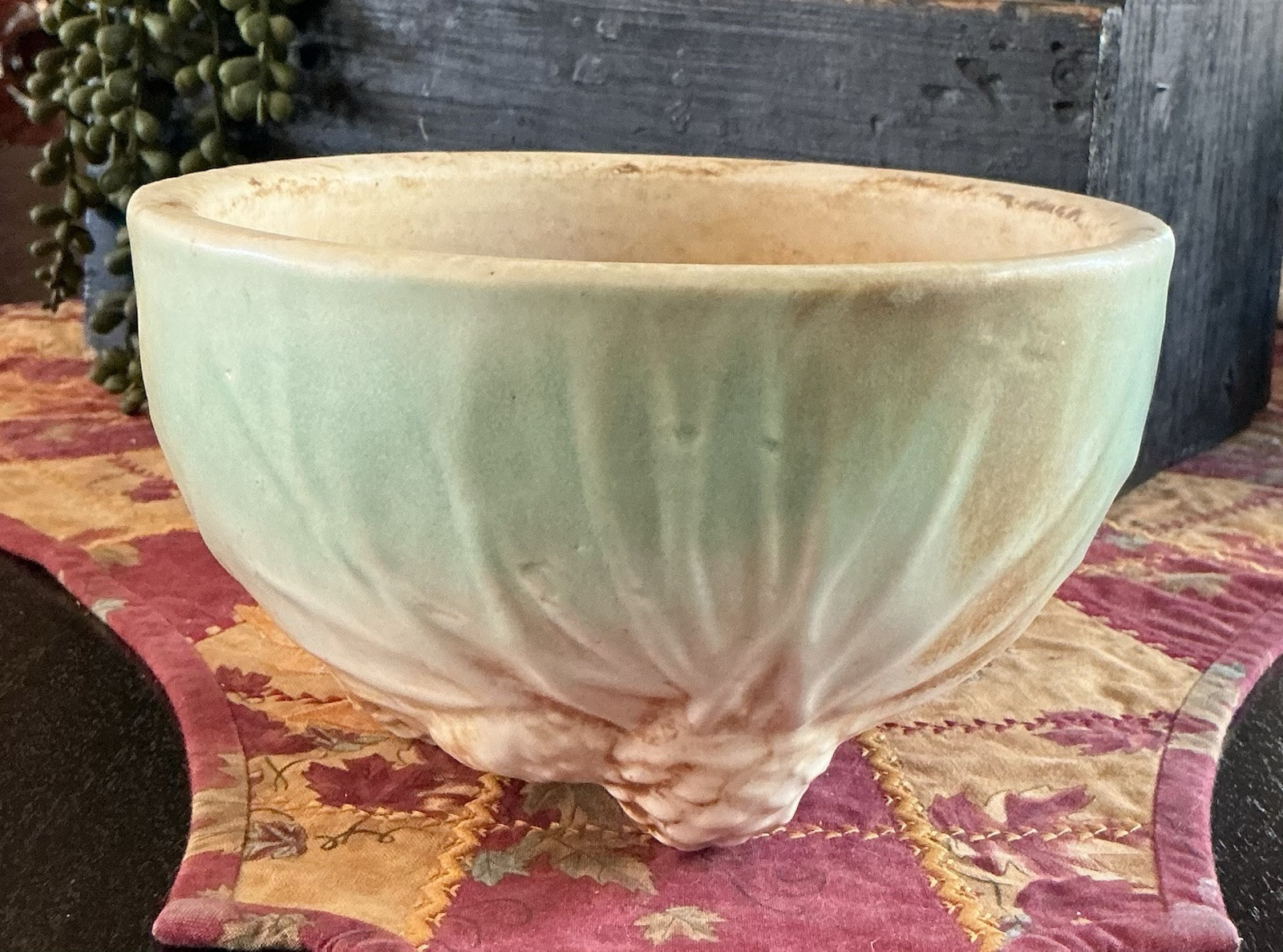 Vintage McCoy Pinecone Footed Bowl or Planter Pottery