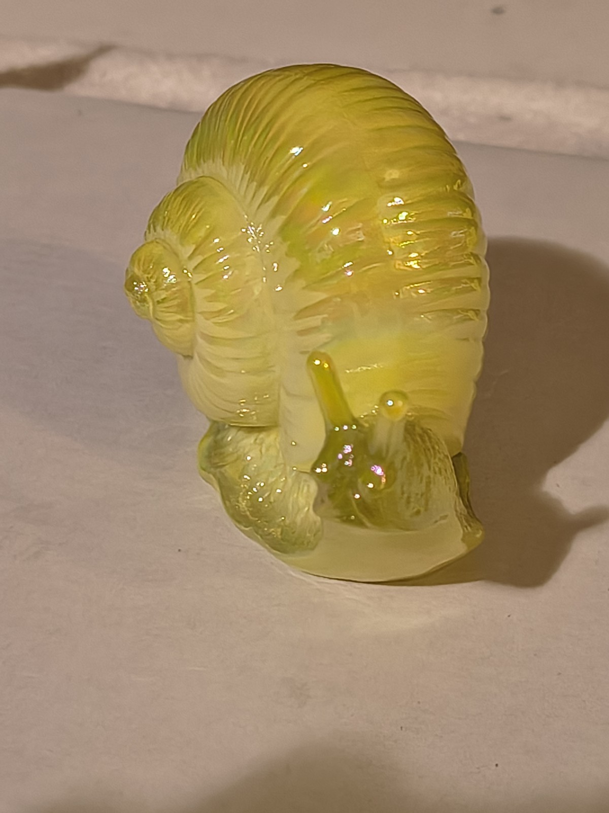Fenton By Mosser Dandelion Carnival Snail – Made For Private Seller GLOWS